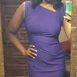 Purple knee length dress